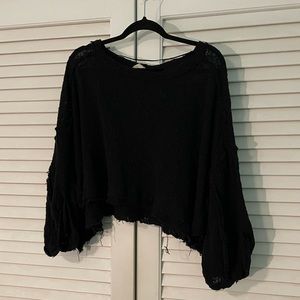We the Free Black Oversized Crop shirt S